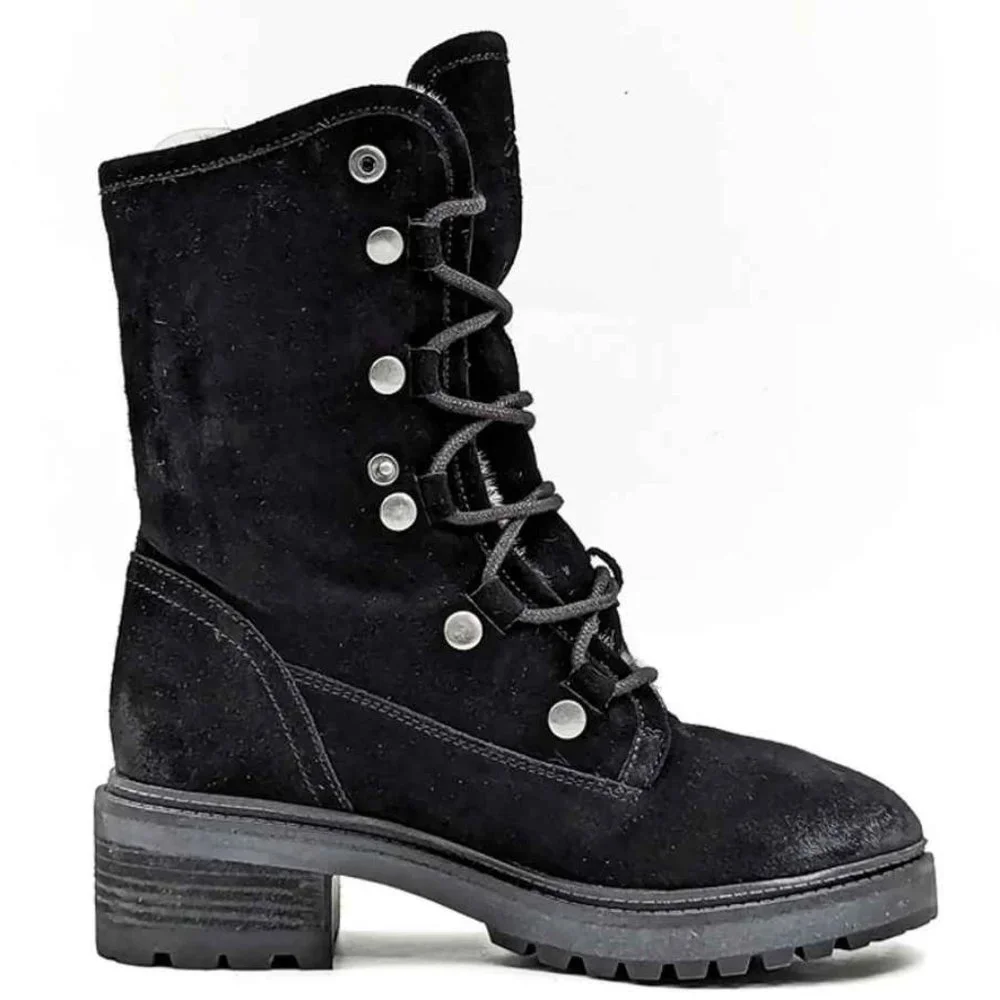 Canyon Mid-calf Ankle Combat Leather Boots Szs 9 and 9.5 NEW - Picture 2 of 12